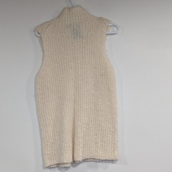 Club Monaco Chunky Knitted Cowl Neck Tunic Cream Size Small - Picture 2 of 3